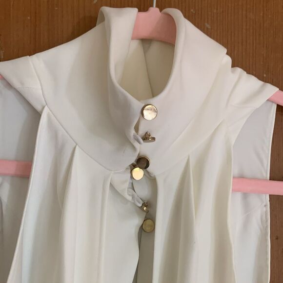 Misha Collection Alexa white high neck sleeveless wide leg jumpsuit NWOT - Picture 9 of 15